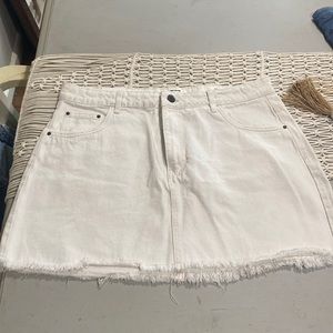 NWT cotton on white denim skirt